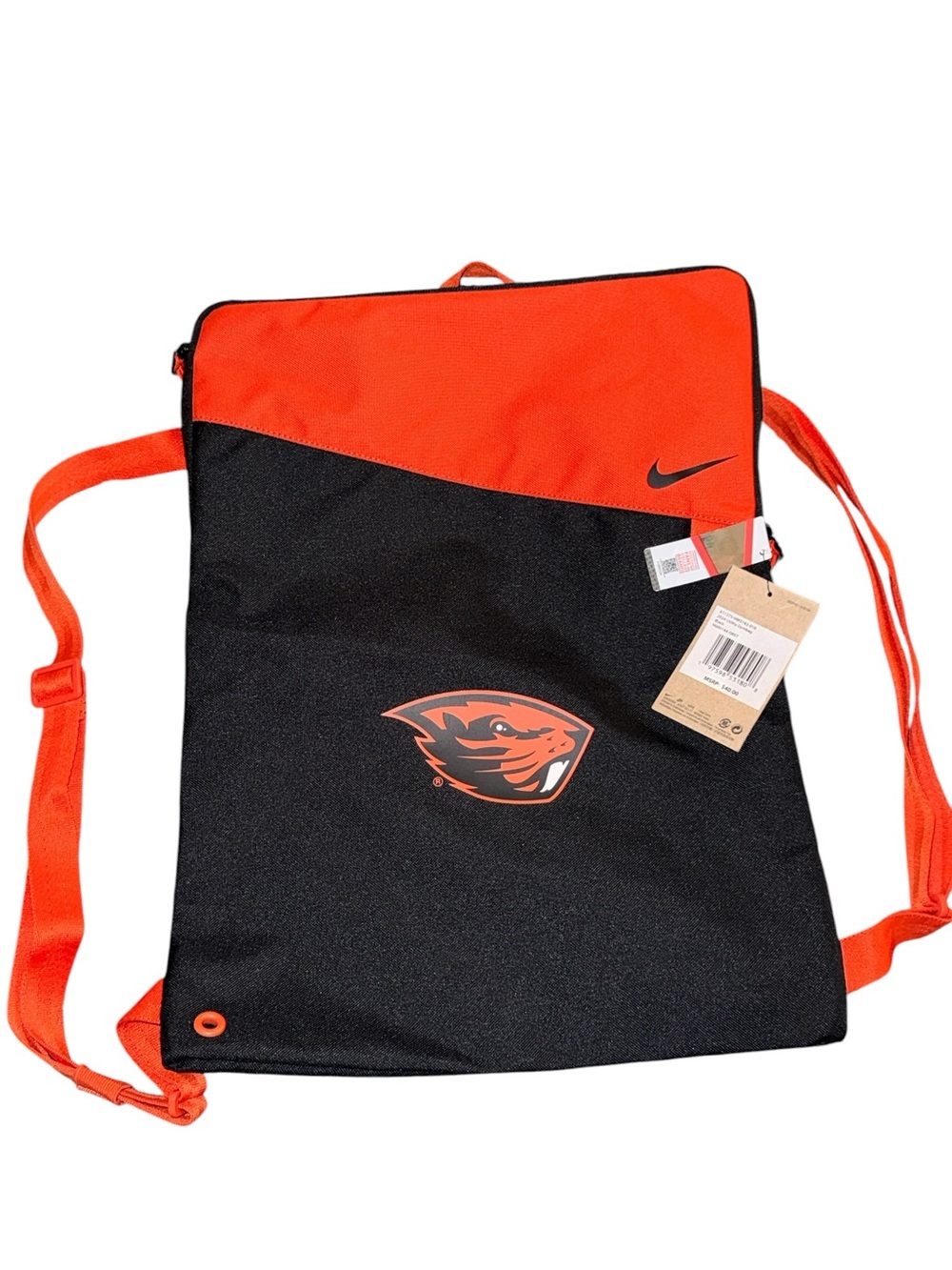 Nike Oregon State Beavers Gymsack. NWT. Black/Orange.